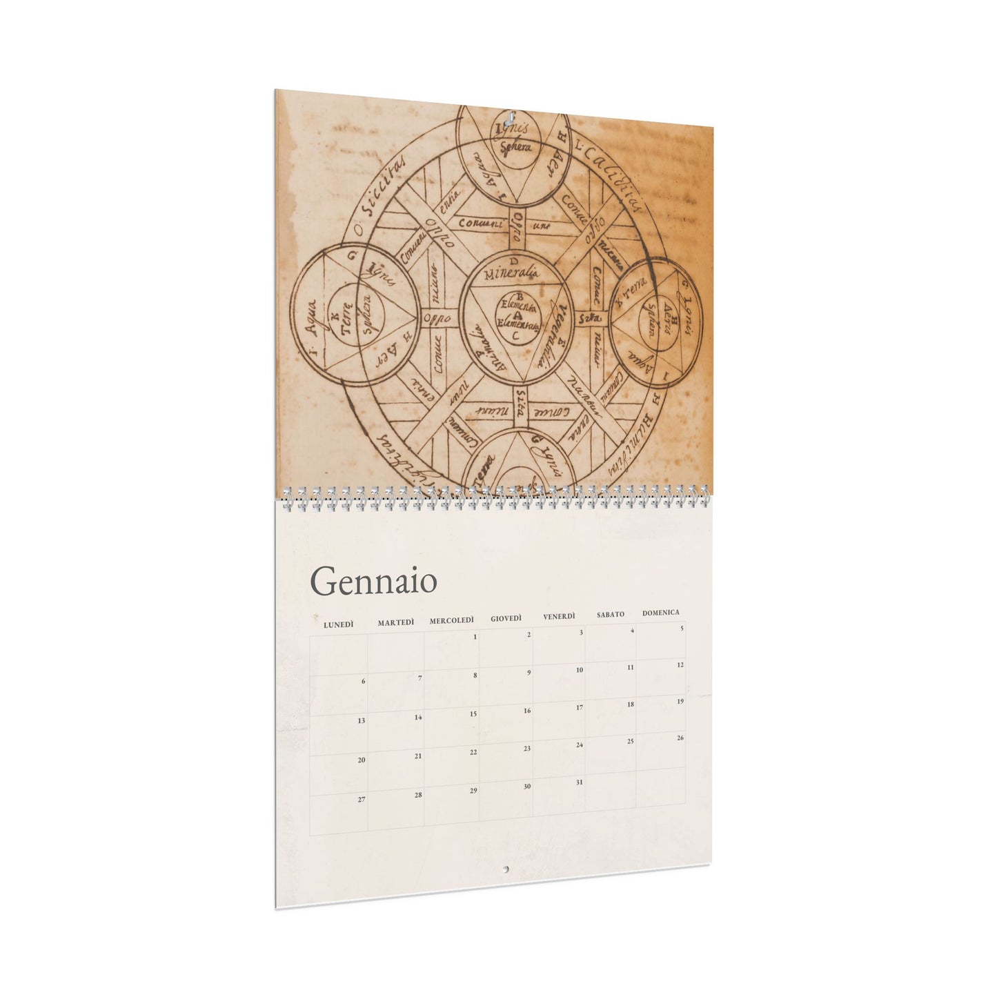 Calendario manoscritto francescano - Italiano