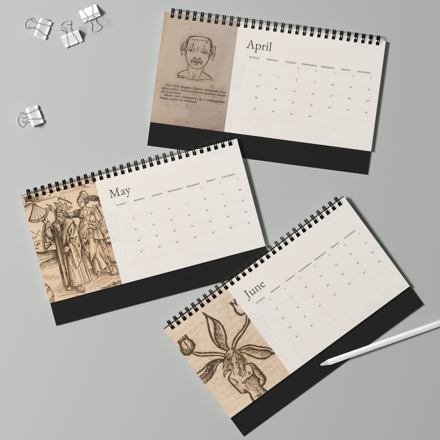 Calendario da tavolo manoscritto francescano