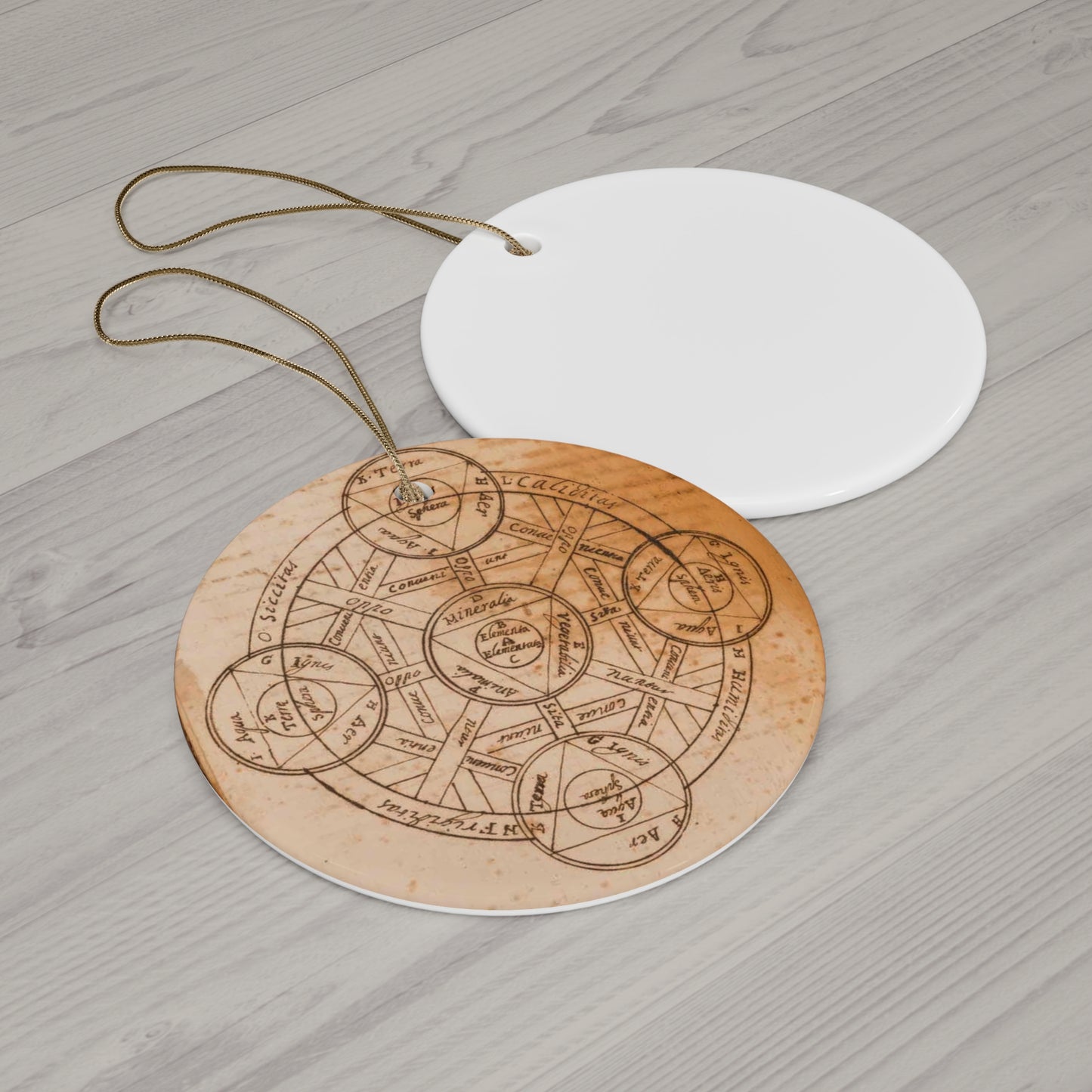 Alchemical Symbol Ceramic Ornament