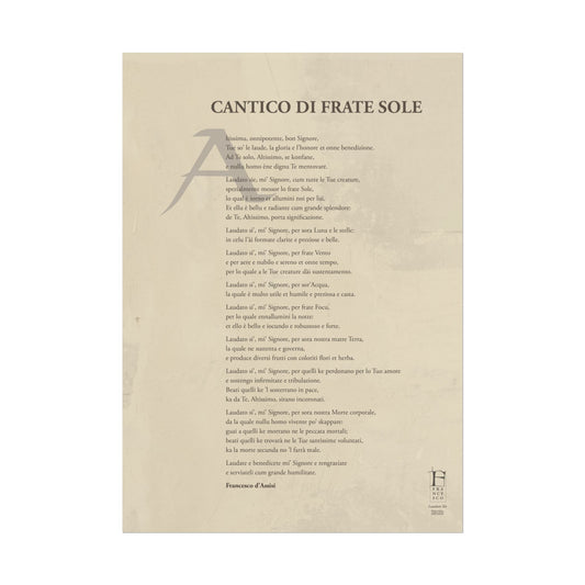 Cantico di Frate Sole - Manifesto