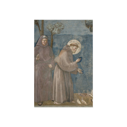 Cartolina con la leggenda francescana di Giotto