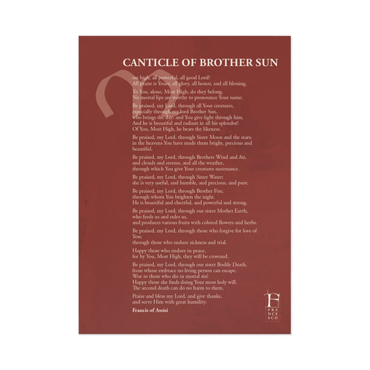 Canticle of Brother Sun - Postcard - Burgundy