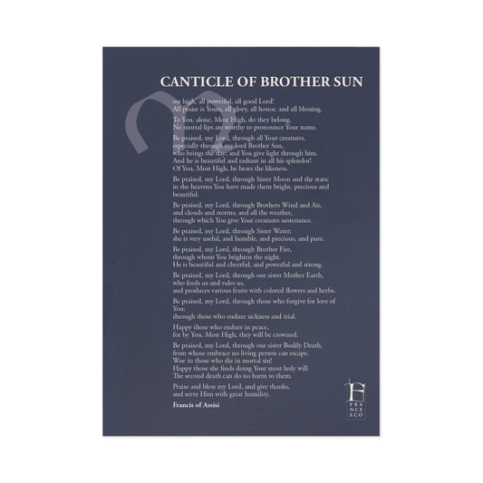 Canticle of Brother Sun - Postcard - Navy