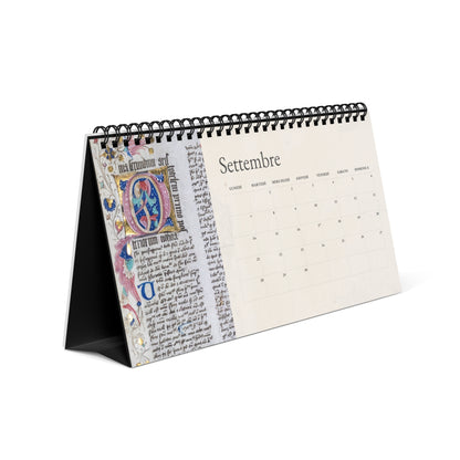 Vintage-Inspired Simplex Desk Calendar - Elegant Planner for Home Office - IT 2026