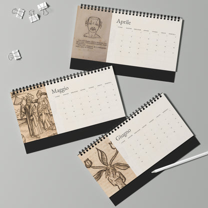 Franciscan Manuscript Desk Calendar - Italian