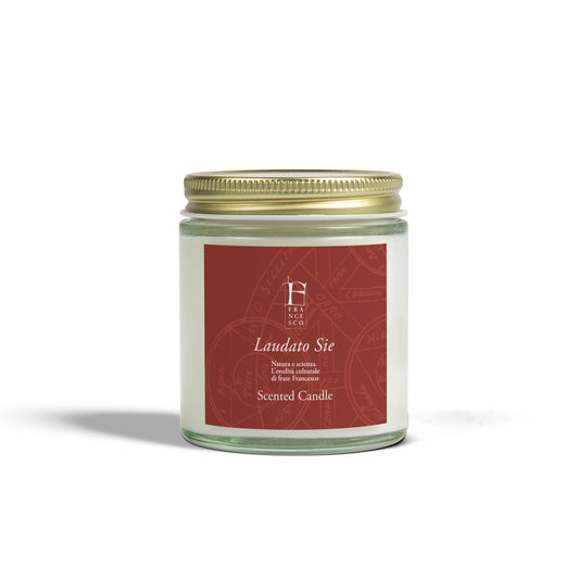 Laudato Sie Scented Candle - Coconut Apricot Wax - Red