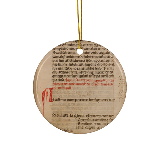 Beauty of the Canticle Ceramic Ornament