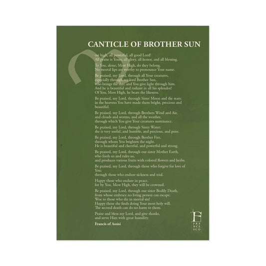 Canticle of Brother Sun - Postcard - Green