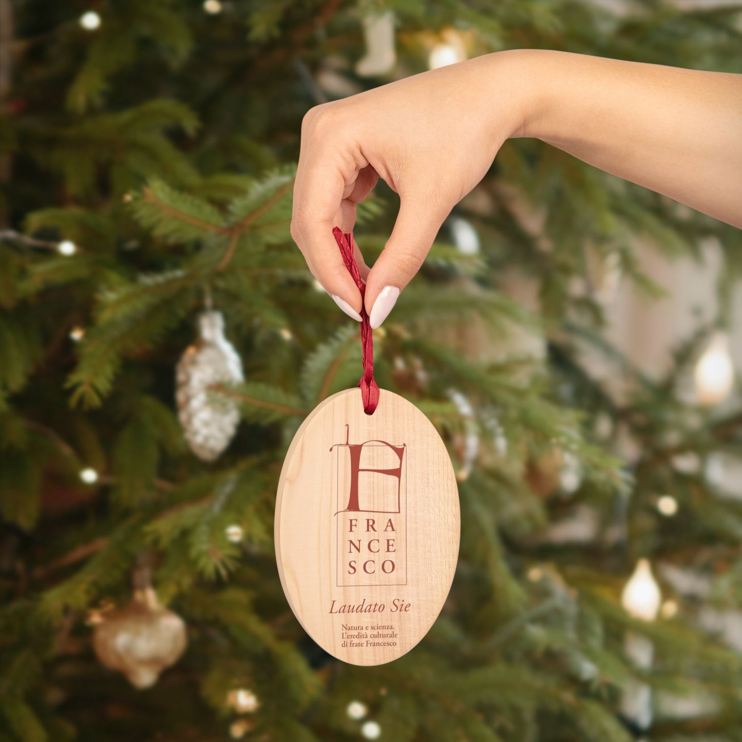 Laudato Sie Wooden Ornaments