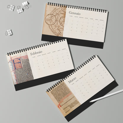Vintage-Inspired Simplex Desk Calendar - Elegant Planner for Home Office - IT 2026