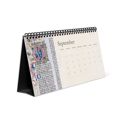 Vintage-Inspired Simplex Desk Calendar - Elegant Planner for Home Office - ENG 2026