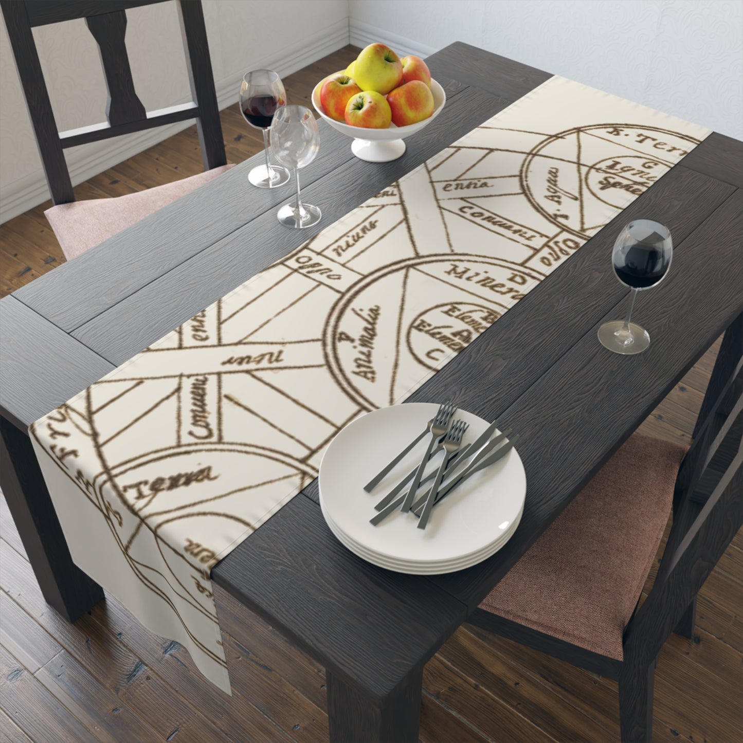 Alchemical Table Runner - Ivory