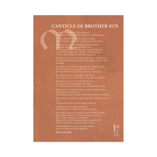 Canticle of Brother Sun - Postcard - Orange