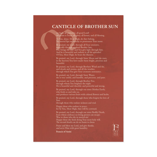 Canticle of Brother Sun - Postcard - Red